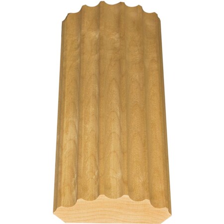 Osborne Wood Products 96 x 2 1/2 x 3/4 Fluted Cabinet Corner Molding in Alder 6988.96A